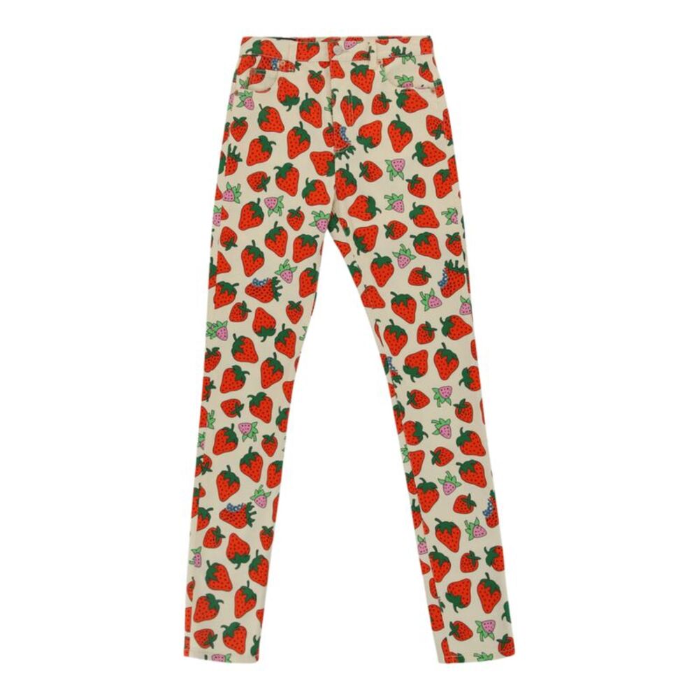 Gucci Strawberry Skinny Leg Pants Multi Womens